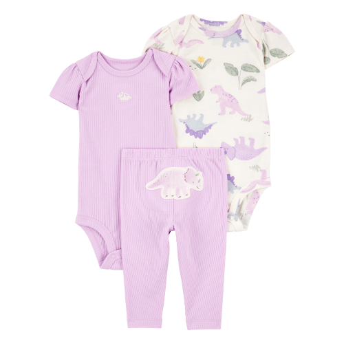 Baby Girl 3-Piece Dinosaur Little Character Set - Purple | Carter's