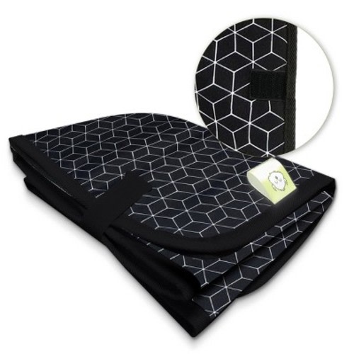 KeaBabies Portable Diaper Changing Pad, Color: Black geo
