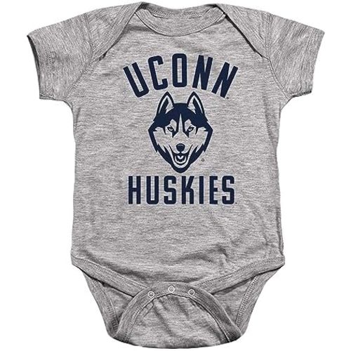 University of Connecticut Official One Color Logo Unisex Infant Snap Suit for Baby