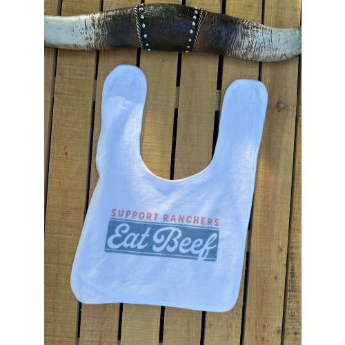 Support ranchers eat beef baby bib