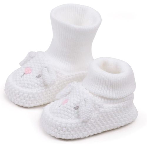 Newborn Baby Boys Girls Cozy Warm Booties Infant Cute Cartoon Knit Soft Socks Shoes for Baby Shower.