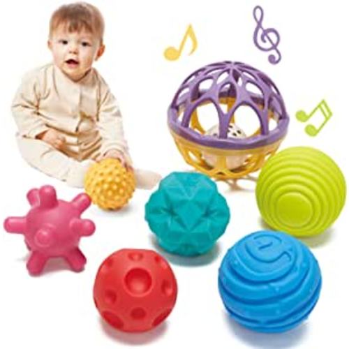 Montessori Toys - Sensory Balls for Baby Sensory Toys 1-3 Textured Hand Catching Balls, Baby Rattle 3-6 9 Months Old Baby Toys for Babies And Toddlers