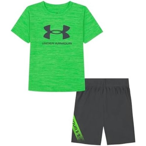 Under Armour Boys 2-piece Short Sleeve Graphic T-Shirt and Shorts Set, Lightweight & Breathable