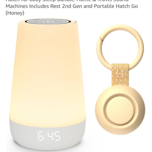 Hatch for Baby Sleep Bundle: Home & Travel Sound Machines Includes Rest 2nd Gen and Portable Hatch Go (Honey)