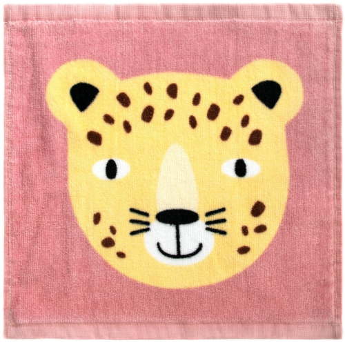 Leopard Kids 2-Piece Bath Towel and Wash Cloth Set, Cotton, Pink, Your Zone