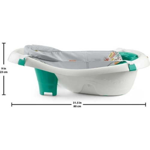4-in-1 Sling ‘n Seat Tub Baby to Toddler Bath with 2 Toys, Whimsical Forest, Plastic31.50 x 18.11 x 9.06 Inches