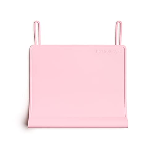 The Table Tyke 100% Silicone Placemat with Teething Edge Bumper/Spill Stopper | Dishwasher Safe, Travel Ready Non-Slip Suction Activity Mat for Infants, Babies, Toddlers, Children, Kids (Ballet Pink)