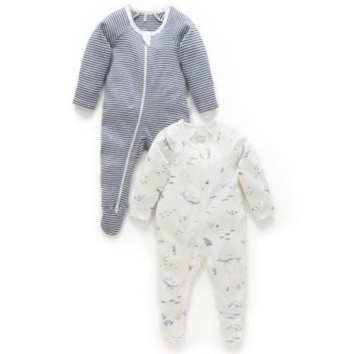 Boys' 2 Pack Zip Footie - Baby