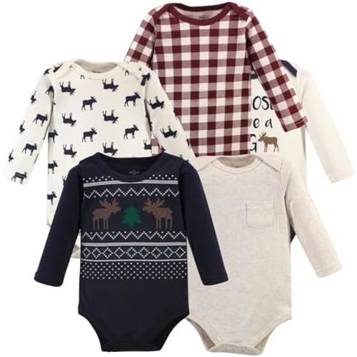 Luvable Friends Hudson Baby Long-Sleeve Bodysuits 5pk