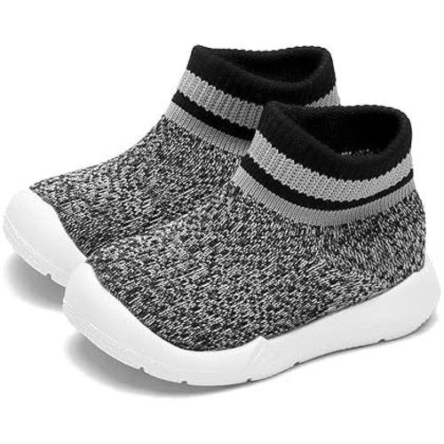 Engtoy Baby Shoes Baby Sock Shoes Baby Walking Shoes Infant Non-Slip Breathable Slippers with Soft Rubber Sole Baby Boys Girls Slip On Sneakers