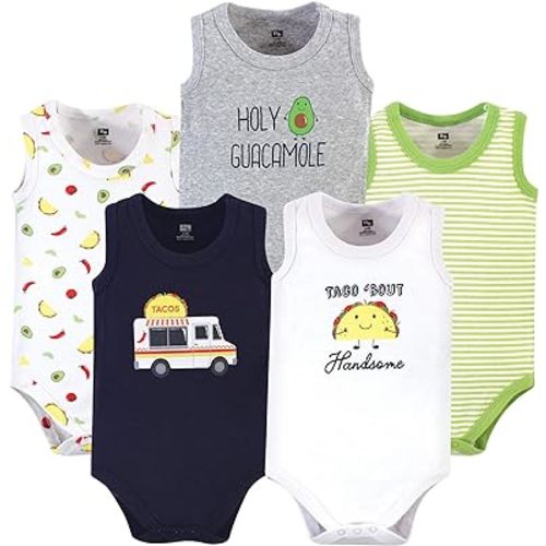 Hudson Baby Unisex Baby Cotton Sleeveless Bodysuits