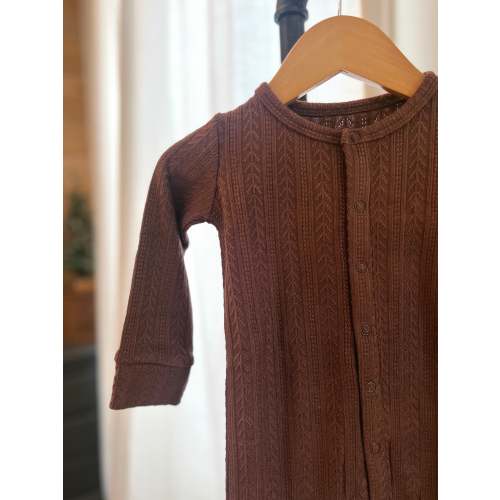 Chocolate Brown Thermal Romper
