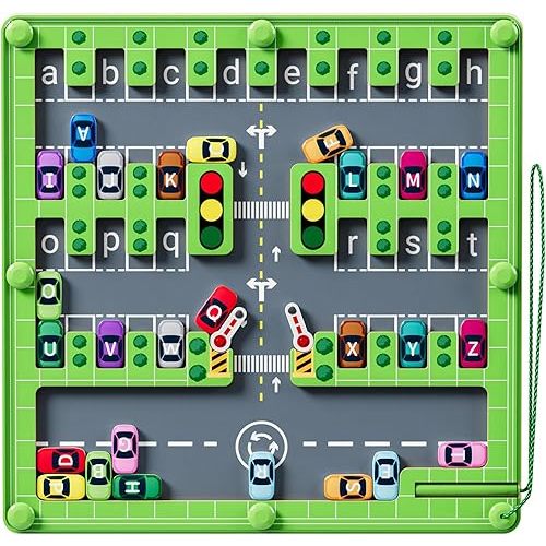 Magnetic Alphabet Maze,Montessori Toys,Alphabet Puzzle Toddler Toys for Ages 2-4,Sensory Toys Fine Motor Skills,Birthday Gifts for Kids