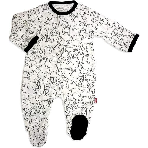 Magnetic Me Footie Pajamas Soft Modal Baby Sleepwear with Quick Magnetic Fastener | Boys and Girls Sleeper 3-6 month