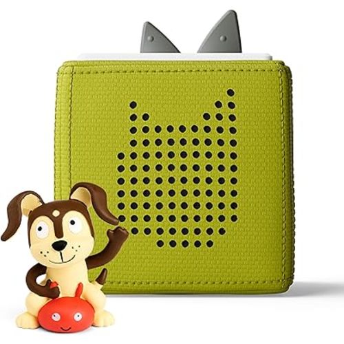 Toniebox Audio Player Starter Set with Playtime Puppy - Listen, Learn, and Play with One Huggable Little Box - Green, 3 Years and up