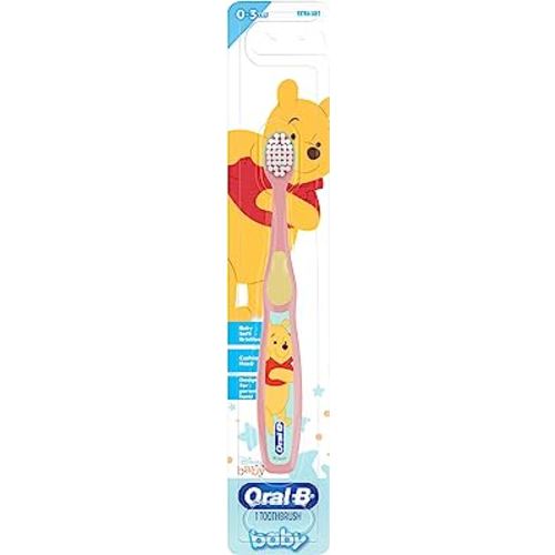 Oral-B Baby Toothbrush Featuring Disney's Pooh, Baby Soft Bristles, 0-3 Years, 1 Count