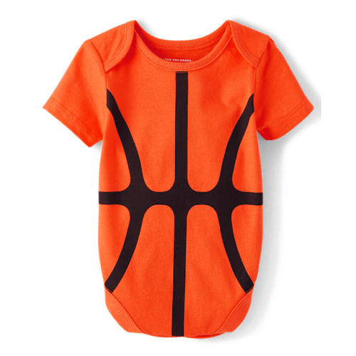 Baby Basketball Graphic Bodysuit - Orange