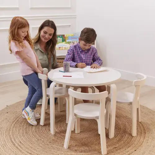 ECR4Kids® Bentwood Round Table and Chair Set