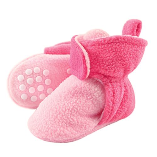 Luvable Friends Baby Girls' Cozy Fleece Booties