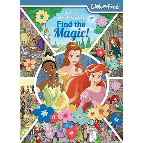 Disney Princess Ariel, Tiana, Belle, and More! - Find the Magic! Look and Find Activity Book - PI Kids