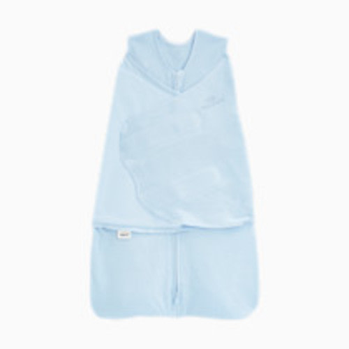 HALO Sleepsack Swaddle 100% Organic Cotton Newborn 1-Piece Gift Set with Box, TOG 1.5, 0-3 Months, Chambray