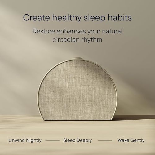 Hatch Restore 3 Sunrise Alarm Clock, Sound Machine, Smart Light (Putty) - White Noise, Screen-Free Sleep Routine