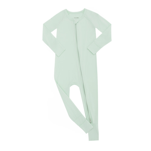 WIBACKER Baby Unisex Bamboo Viscose Pajamas with Mitten Cuffs-Boys Girls Front Zip Long Sleeve Sleepers