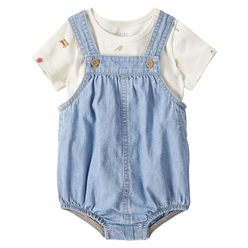 little planet by carter's Unisex Baby 2-piece Organic Cotton Overall Set