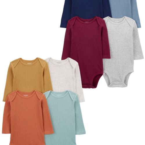 Multi Baby 8-Pack Long-Sleeve Bodysuits | Carter’s Oshkosh Canada