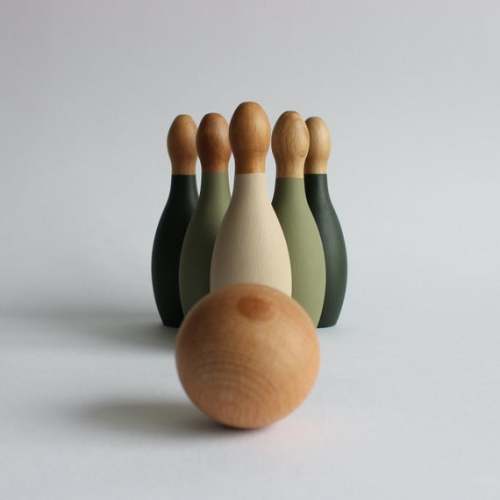 Woodland Bowling Set Wooden Bowling Toy for Toddlers - Etsy