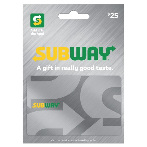 Subway $25 Gift Card
