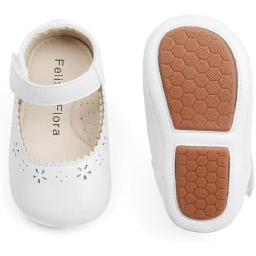 Felix & Flora Soft Sole Baby Shoes - Infant Baby Walking Shoes Moccasinss Rubber Sole Crib Shoes