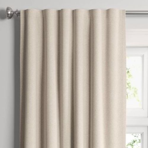 50"x84" Blackout Aruba Window Curtain Panel Brown - Threshold™: Recycled Polyester, Traditional Style, Solid Beige