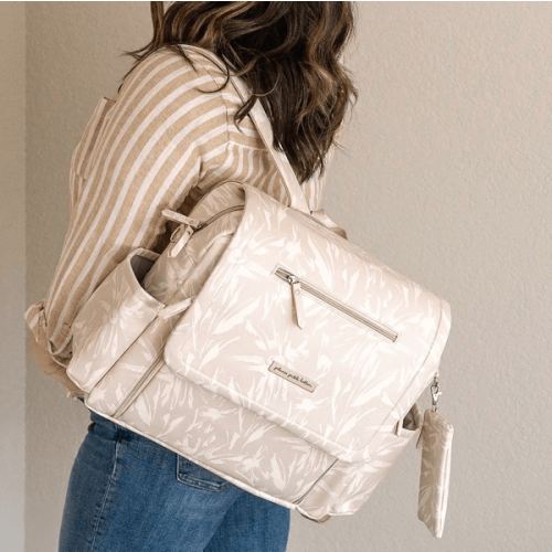 Boxy Backpack Deluxe in Linen Blossoms & Accessory Bundle