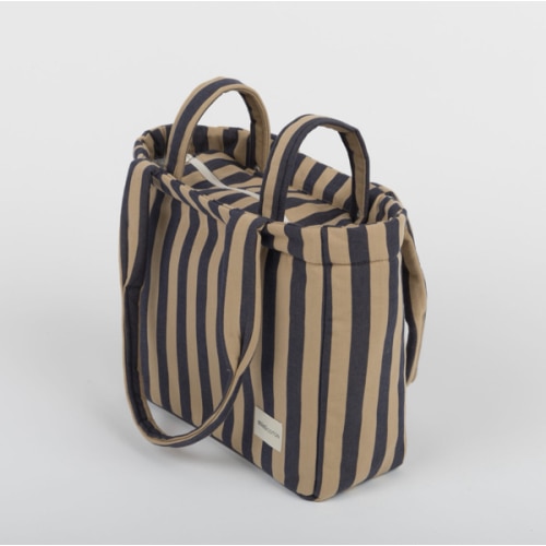 Handle Navy + Caramel Bag - Minicoton