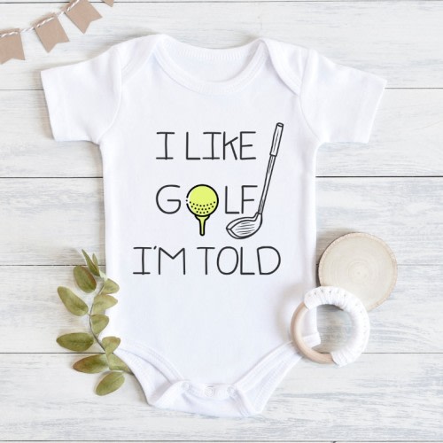 I Like Golf I'm Told Baby Bodysuit