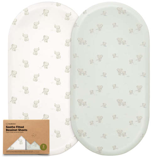 2-Pack Soothe Fitted Bassinet Sheets Elly