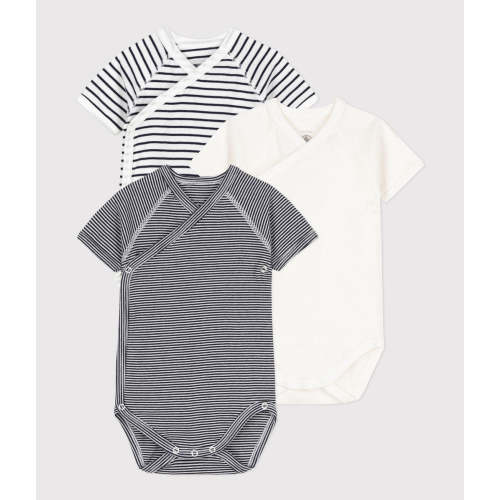 Petit Bateau - Set of 3 short-sleeved onesies