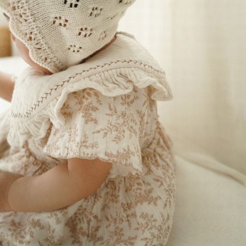 Baby Cotton Gauze Dress with Floral Print