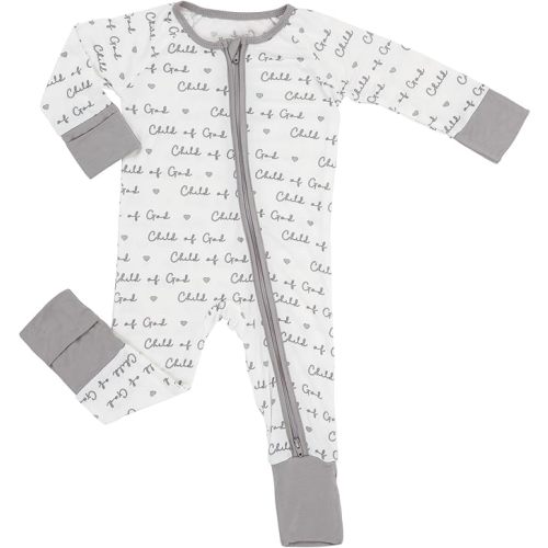 LollyBanks Baby Pajamas, 2-Way Zipper Romper, 95% Viscose Made from Bamboo and 5% Spandex, Baby Sleepers