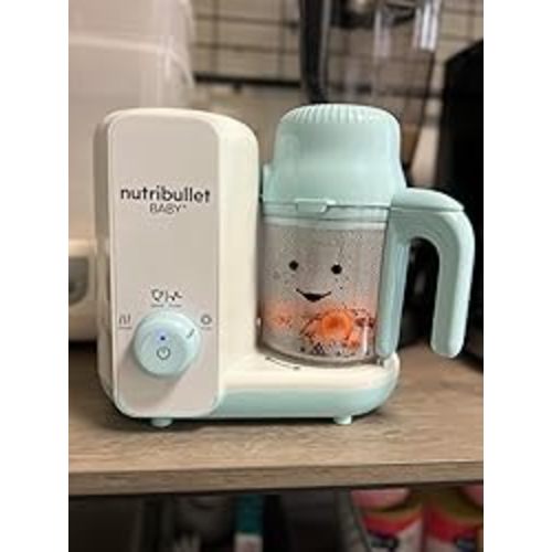 nutribullet Baby Steam + Blend, White/Blue - 450-watt steamer and a 150-watt blender