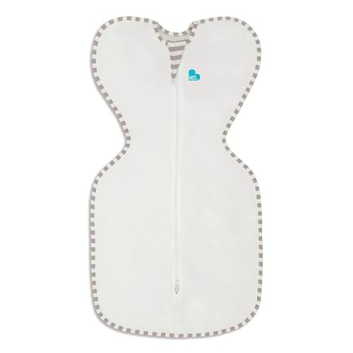 Love to Dream Organic Swaddle, Baby Sleep Sack, Swaddle Up Self-Soothing Swaddles for Newborns, Get Longer Sleep, Snug Fit Helps Calm Startle Reflex, 1.0 Tog Sleep Sack, 5-8.5lbs., Cream