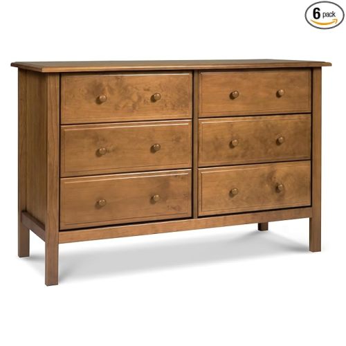 Davinci Jayden 6-Drawer Double Wide Dresser in Chestnut, Greenguard Gold Certified