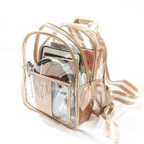 Monogrammed Clear Backpack Purse