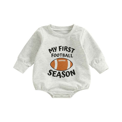 Infant Baby Boy Football Bodysuit Long Sleeve My First Football Season – August + Willow