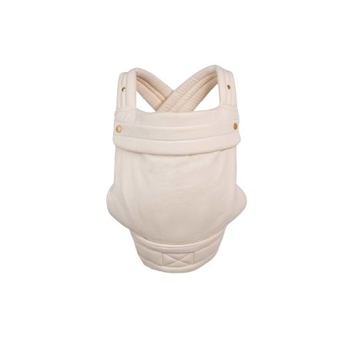 Mabē Monarch Ergonomic Baby Carrier – Premium Cotton Soft Structured Newborn to Toddler Carrier with Hip-Healthy Design, 3 Carry Positions (7-35lbs), Lightweight & Breathable, (Ivory)