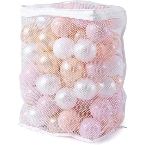 Realhaha Ball Pit Balls 50 100 200 500 Play Balls Plastic Balls for Baby Girls Toddlers Kids Play Tent Pool Playhouse Playpen Party Decoration