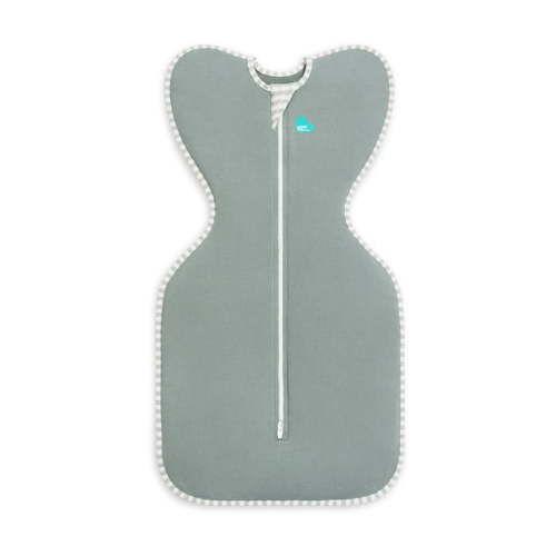Love to Dream Swaddle Up™ Cotton 1.0 TOG Baby Sleep Sack, Arms Up Design, Twin Zipper, Small 8-13 lbs, Deep Olive