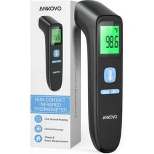 ANKOVO Dual Mode Infrared Thermometer, 1s Reading, 3 Colors Backlight, 35 Memories Recall, All Ages