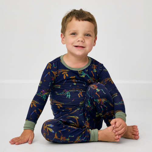 Fossil Quest Two-Piece Pajama Set | Little Sleepies